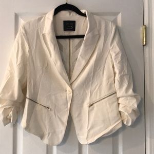 Cream Blazer with cut out detail
